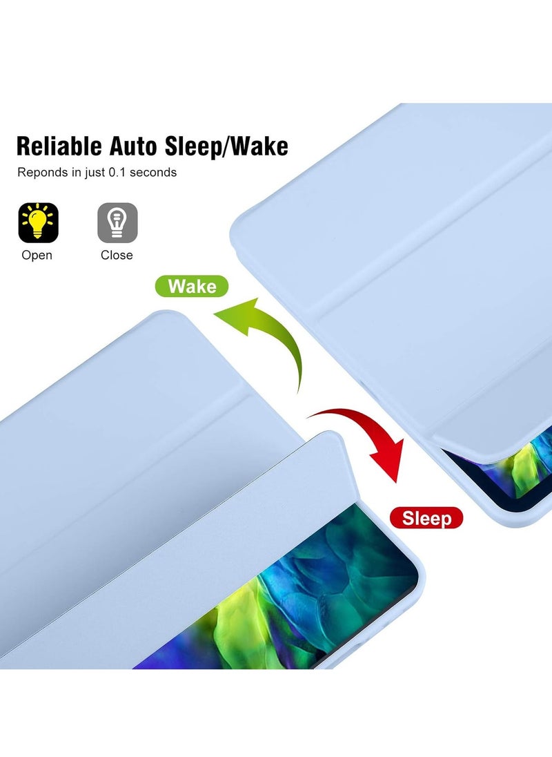 ELTRAZONE iPad 10th Generation Case 2022 with Pencil Holder - Soft TPU Back Protective Smart Trifold Stand Cover for iPad 10.9 Inch (10th Gen), Auto Wake/Sleep - Sky Blue - Image 3