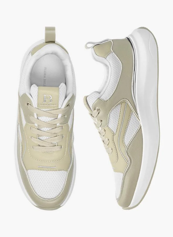 فلورا بيلا من شو إكسبرس سنيكرز نسائي بأربطة وتفاصيل متباينة