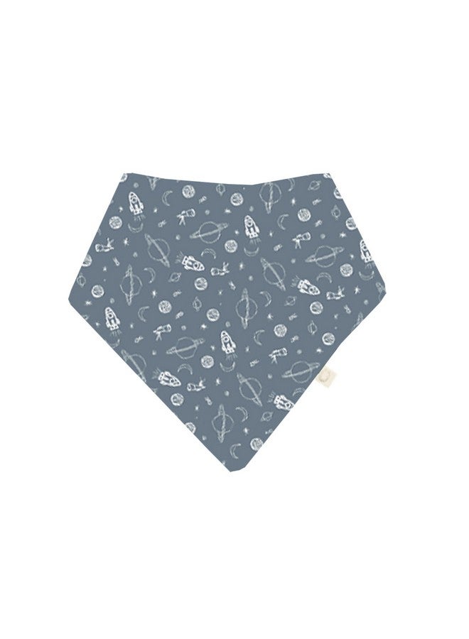 GUNAMUNA Unisex Baby Bandana Drool Bib for Teething, Soft Adjustable Newborn Infant Bibs for Baby Girls and Boys, Space Print - Image 1