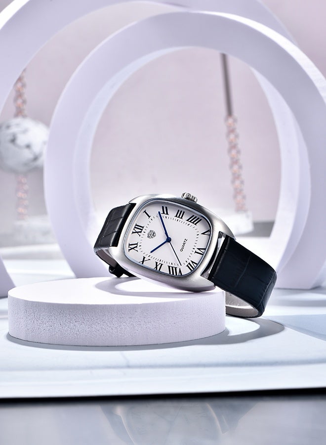 RollsTimi  RT7904 Men's Quartz Watches 36MM Classic Leather Watchband Business Wrist Watch for Man - Image 3