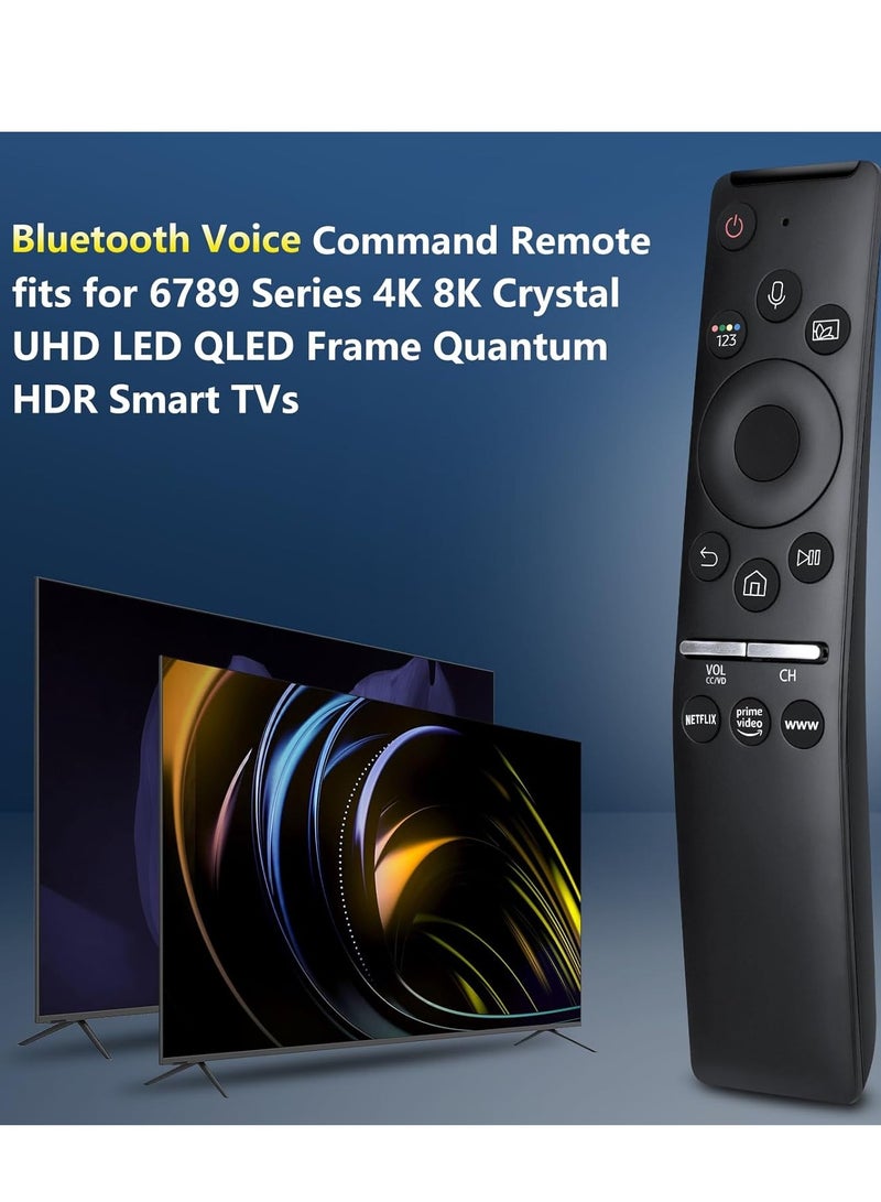 Voice Remote Control for Smart TVs – Replacement Remote Compatible with Curved QLED UHD 4K & 8K Series | Universal Smart TV Remote with Voice Command, Easy Navigation, Shortcut Buttons for Netflix, Prime Video, and More | Plug & Play Design - Image 2