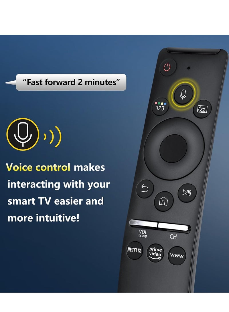 Voice Remote Control for Smart TVs – Replacement Remote Compatible with Curved QLED UHD 4K & 8K Series | Universal Smart TV Remote with Voice Command, Easy Navigation, Shortcut Buttons for Netflix, Prime Video, and More | Plug & Play Design - Image 4