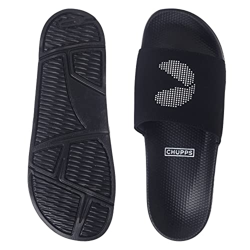 CHUPPS Bandwidth Slider for Men | Flip Flop Slippers with FOAM6 Upper Technology (6mm Foam)| Snug Fit Footwear with ERGOX PLUS Contoured & Cushioned Footbed |Super Comfortable Slides - Navy - Image 5