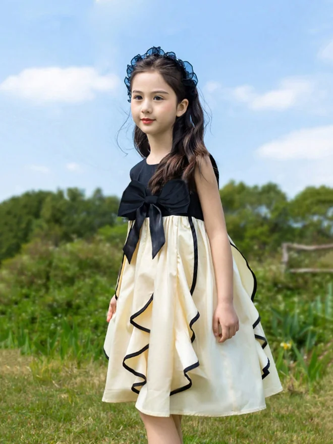 Take Two Multi Girls Sleeveless Ruffle Detail Dress for Women | Best Price UAE