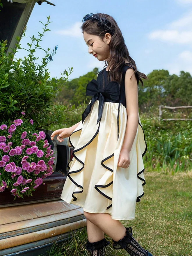 Take Two Multi Girls Sleeveless Ruffle Detail Dress for Women | Best Price UAE