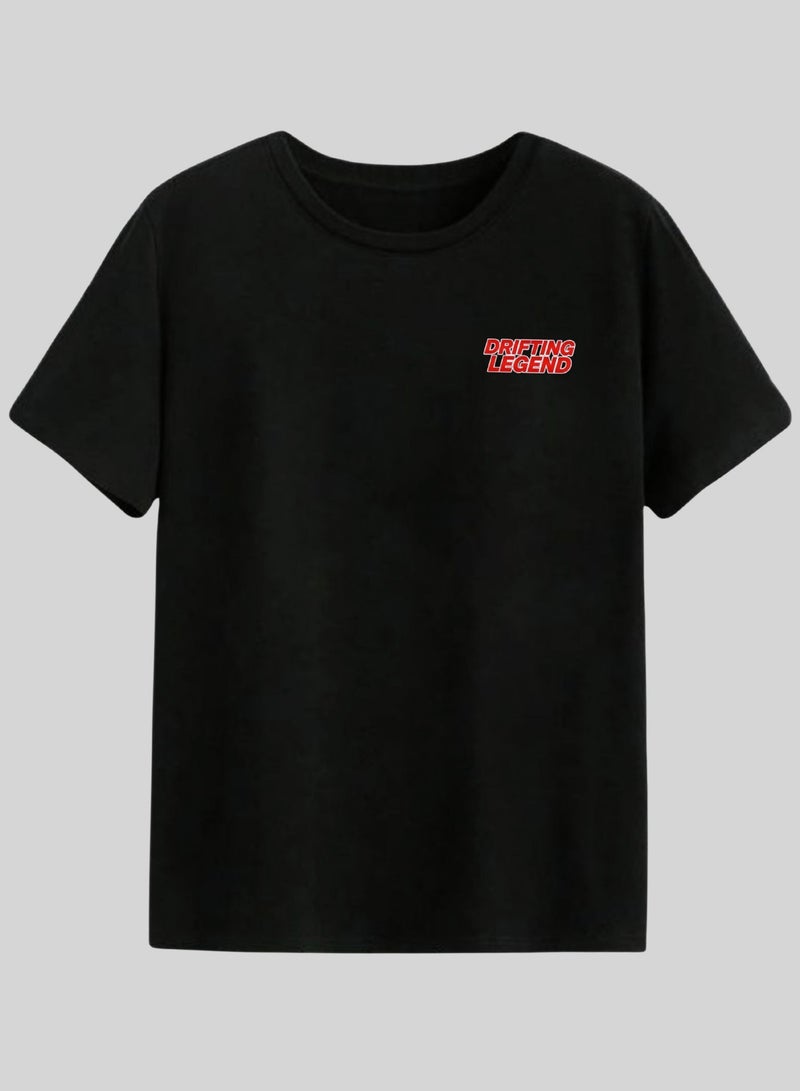Khamsify Men's Premium Drift Legend JDM Edition T-Shirt - Red Drift Car Racing Graphic Streetwear Tee for Car Enthusiasts. - Image 1