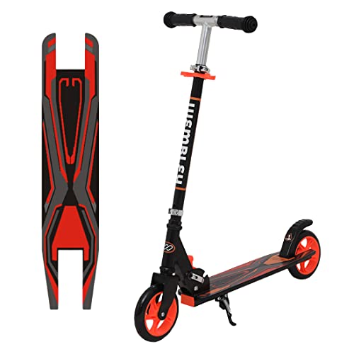 Wembley Kick Scooter for Kids 5+ Years | 2 Wheels Steel Frame Foldable and 3 Adjustable Height | Skating Cycle Kids Scooter 5 to 10, 12 Years Boys Girls - Orange BIS Certified - Capacity 50kg - Image 1