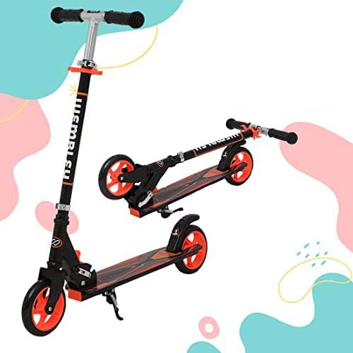 Wembley Kick Scooter for Kids 5+ Years | 2 Wheels Steel Frame Foldable and 3 Adjustable Height | Skating Cycle Kids Scooter 5 to 10, 12 Years Boys Girls - Orange BIS Certified - Capacity 50kg - Image 2