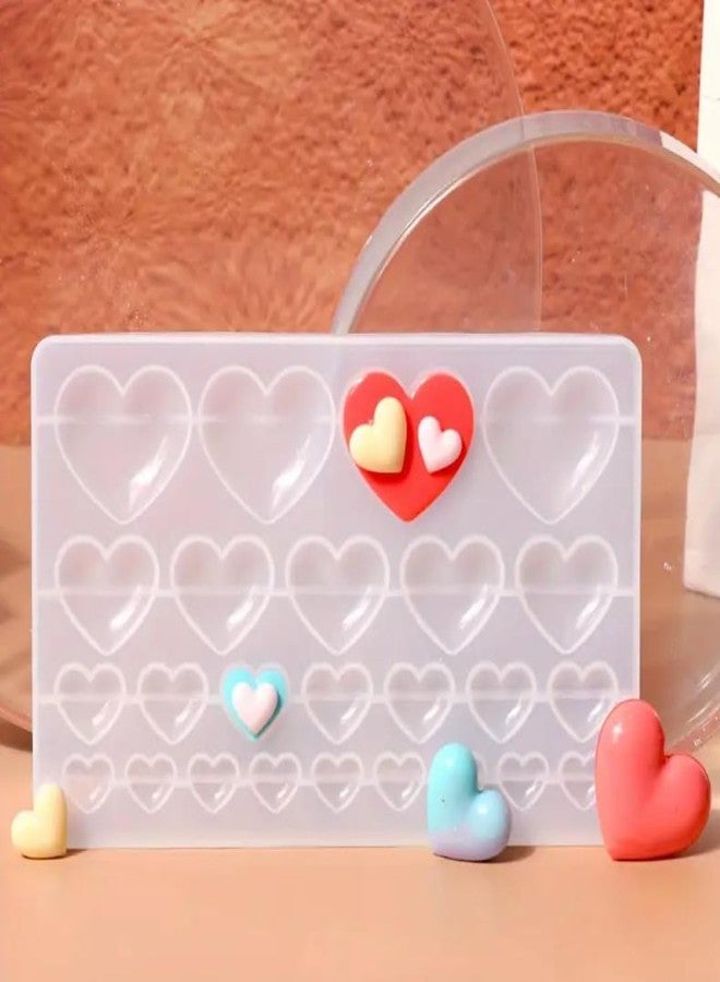 Skytail 25 Cavity Mixed Size Heart Silicone Mold for DIY Chocolate Candy Fondant Cake Decoration Cupcake Cookie Resin Casting Jewelry Making Earrings Keychains Clay Wax - Image 3