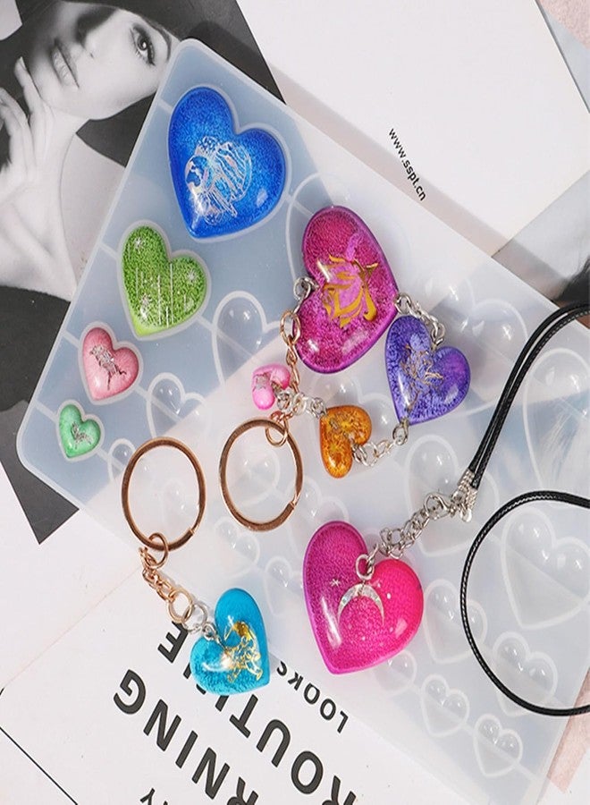 Skytail 25 Cavity Mixed Size Heart Silicone Mold for DIY Chocolate Candy Fondant Cake Decoration Cupcake Cookie Resin Casting Jewelry Making Earrings Keychains Clay Wax - Image 5