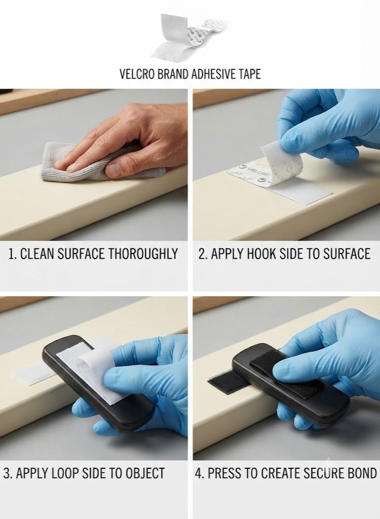Velcro Industrial Strength Heavy Duty Stick on Tape White 3 Meter X 1 Inch - Hold Up to 4.5Kg - Image 2