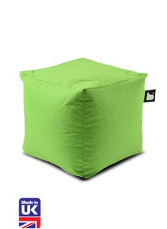 Extreme Lounging Extreme Lounging® - Original B-Box Pouf - Made in UK - Premium Quality Double Stitched Ottoman - UV Protected & Waterproof Stool, Ideal for Indoor & Outdoor Use - 40x40x40cm - Lime  - Image 1