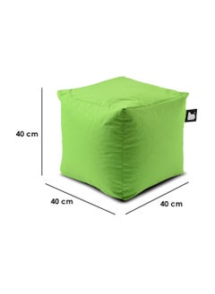 Extreme Lounging Extreme Lounging® - Original B-Box Pouf - Made in UK - Premium Quality Double Stitched Ottoman - UV Protected & Waterproof Stool, Ideal for Indoor & Outdoor Use - 40x40x40cm - Lime  - Image 2