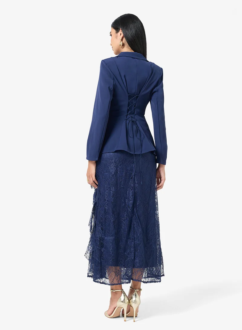 خزانة Blazer Top & Skirt Set