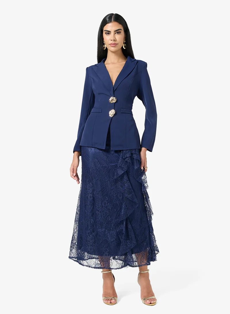 خزانة Blazer Top & Skirt Set