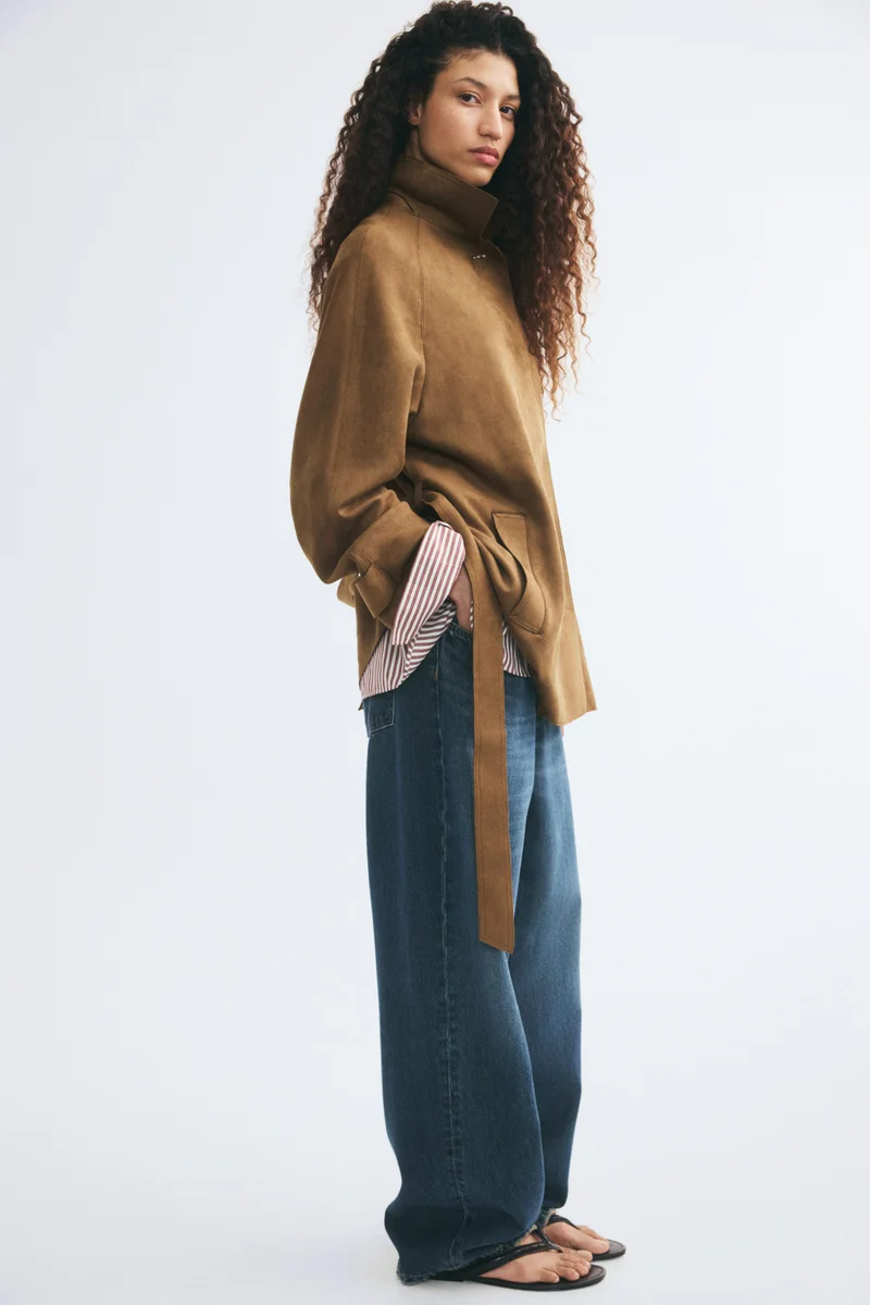 H&M  Short tie-belt coat for Women | Best Price UAE