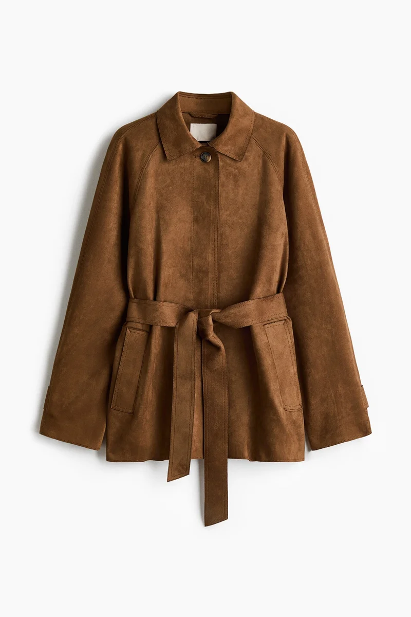 H&M  Short tie-belt coat for Women | Best Price UAE