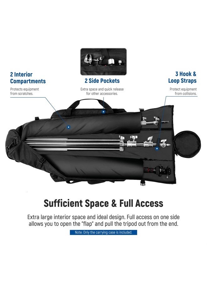 Neewer 47"/1.2m Tripod Carrying Case, Heavy Duty Waterproof Nylon Bag with Handles & Shoulder Straps, Compact Case with Full Length Zippered Closure, External Pocket for Light Stand/Boom Stand/Tripod - Image 2
