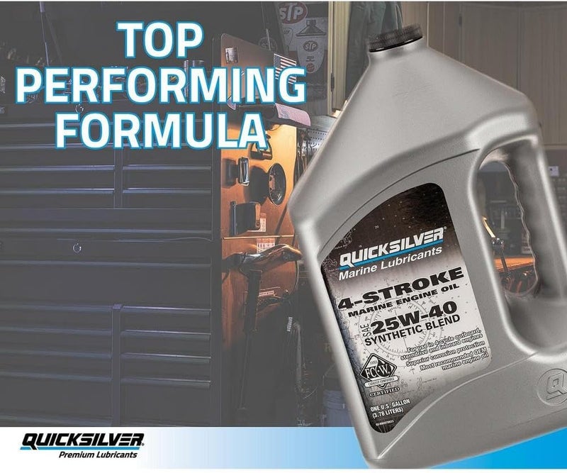 Quicksilver 25W-40 Synthetic Blend Marine Engine Oil - 1 Gallon - Image 2