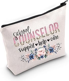 LEVLO School Counselor Cosmetic Make Up Bag Counselor Appreciation Gift School Counselor Support Help Care Makeup - Image 1