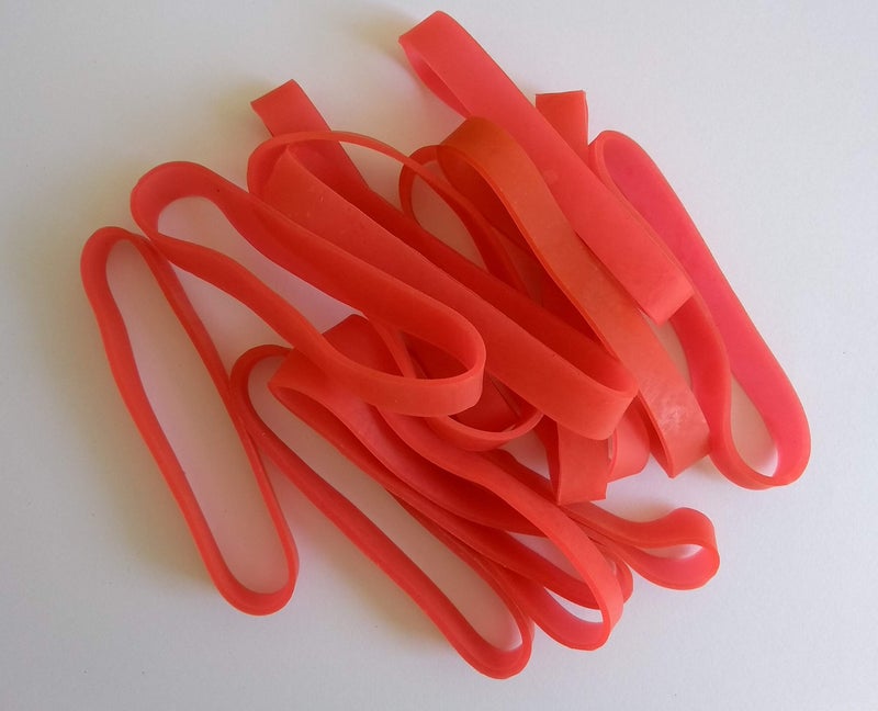 IMPRINT Wide Red Color Nylon Rubber Bands, Big, Large, Heavy Duty and Thick Rubber Bands Pack of 20 - Image 4