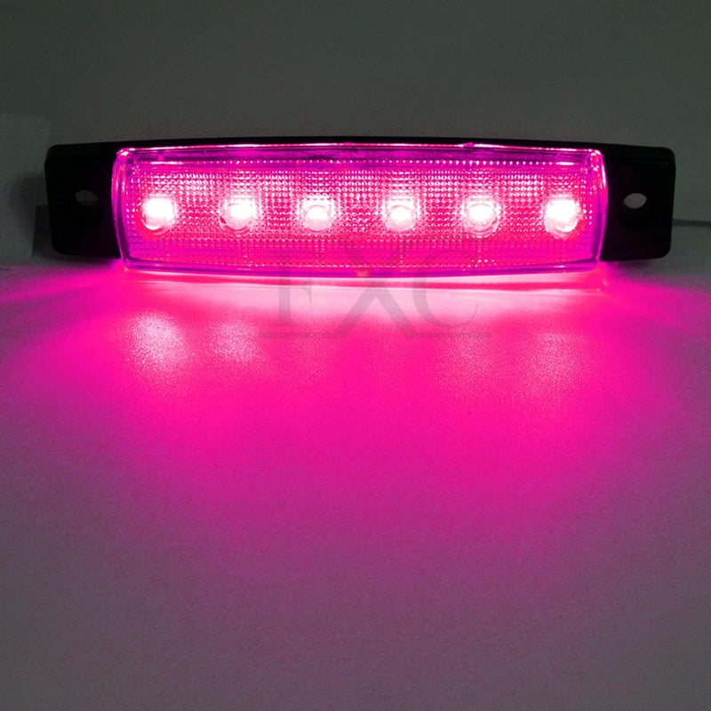 FXC 10x 6 LED Clearence Truck Bus Trailer Side Marker Indicators Light, Waterproof Boat Interior Light, Boat Deck Stern Light 12V(Purple) - Image 3