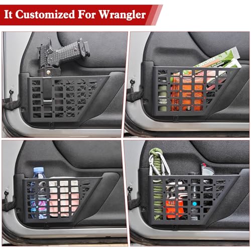 Z8 Metal Front Door Pockets for 2007-2018 Jeep Wrangler JK JKU 2/4 Storage Stainless Steel Door Side Insert Organizer - Image 2