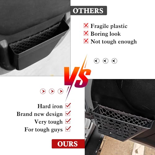 Z8 Metal Front Door Pockets for 2007-2018 Jeep Wrangler JK JKU 2/4 Storage Stainless Steel Door Side Insert Organizer - Image 3