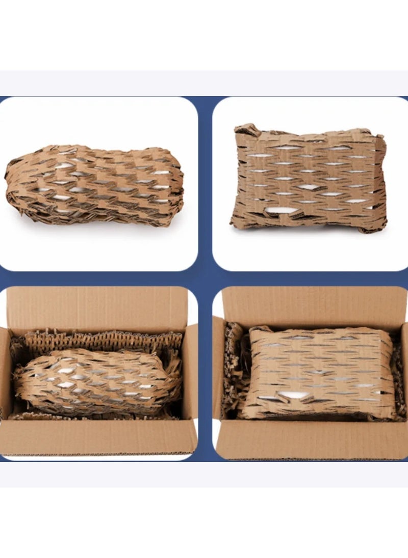 PACK CRAFT - Cut Paper Shred Filler Shredded Carton Wrap Paper For Gift Box, Gift Basket Bag Filler Grass Cushion Stuffing For Gifts, Grocery, & Perfumes Holiday Packaging Wrapping Carton Mesh Packing Supplier Paper Filler Honeycomb Cardboard Sheets Filler 3 Ply (1 Box = 50 Cm X 20 Meters (Sheet Length Variable 1.8 to 2 Meters, Total Sheets 10 To 11 Pcs) Honeycomb Carton Sheets Honeycomb Wrap - Image 1