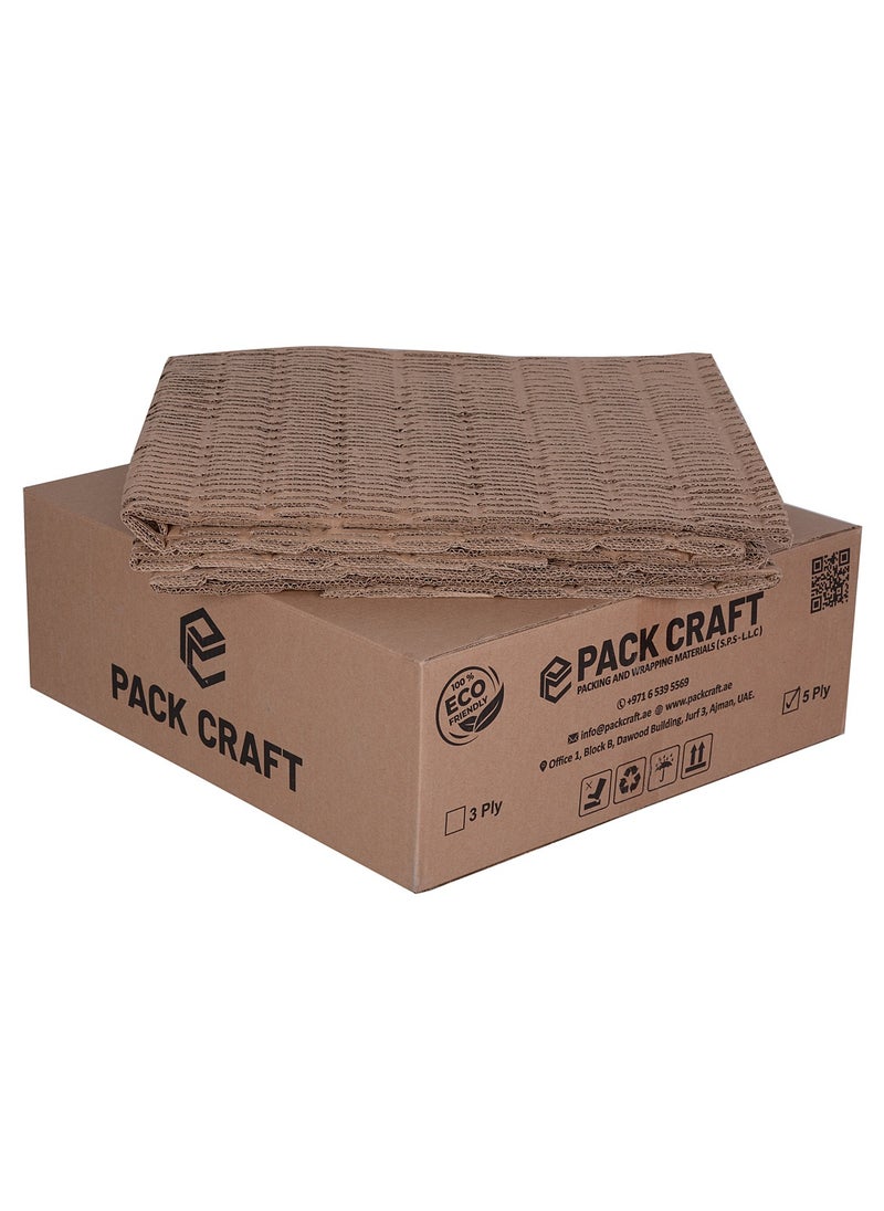 PACK CRAFT - Cut Paper Shred Filler Shredded Carton Wrap Paper For Gift Box, Gift Basket Bag Filler Grass Cushion Stuffing For Gifts, Grocery, & Perfumes Holiday Packaging Wrapping Carton Mesh Packing Supplier Paper Filler Honeycomb Cardboard Sheets Filler 3 Ply (1 Box = 50 Cm X 20 Meters (Sheet Length Variable 1.8 to 2 Meters, Total Sheets 10 To 11 Pcs) Honeycomb Carton Sheets Honeycomb Wrap - Image 1