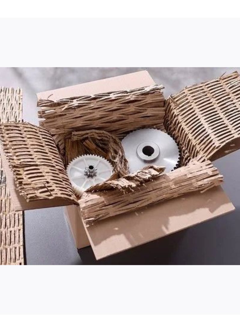 PACK CRAFT - Cut Paper Shred Filler Shredded Carton Wrap Paper For Gift Box, Gift Basket Bag Filler Grass Cushion Stuffing For Gifts, Grocery, & Perfumes Holiday Packaging Wrapping Carton Mesh Packing Supplier Paper Filler Honeycomb Cardboard Sheets Filler 3 Ply (1 Box = 50 Cm X 20 Meters (Sheet Length Variable 1.8 to 2 Meters, Total Sheets 10 To 11 Pcs) Honeycomb Carton Sheets Honeycomb Wrap - Image 1
