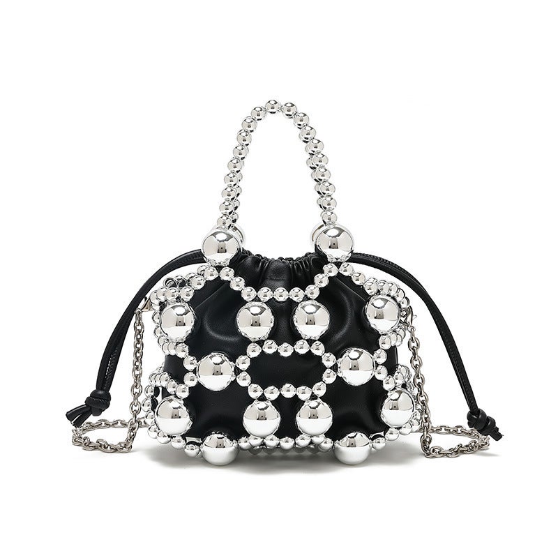 Niche Design Beaded Bag Fashion All-Match Exquisite Hollow Beaded Woven Bag High-End Portable Shoulder Crossbody Bag - Image 5