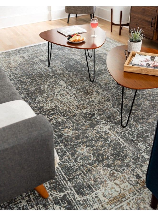 Unique Loom سجادة منطقة مجموعة باراكو (2' 2" × 3' 1" مستطيل رمادي دخاني بني) - Image 4