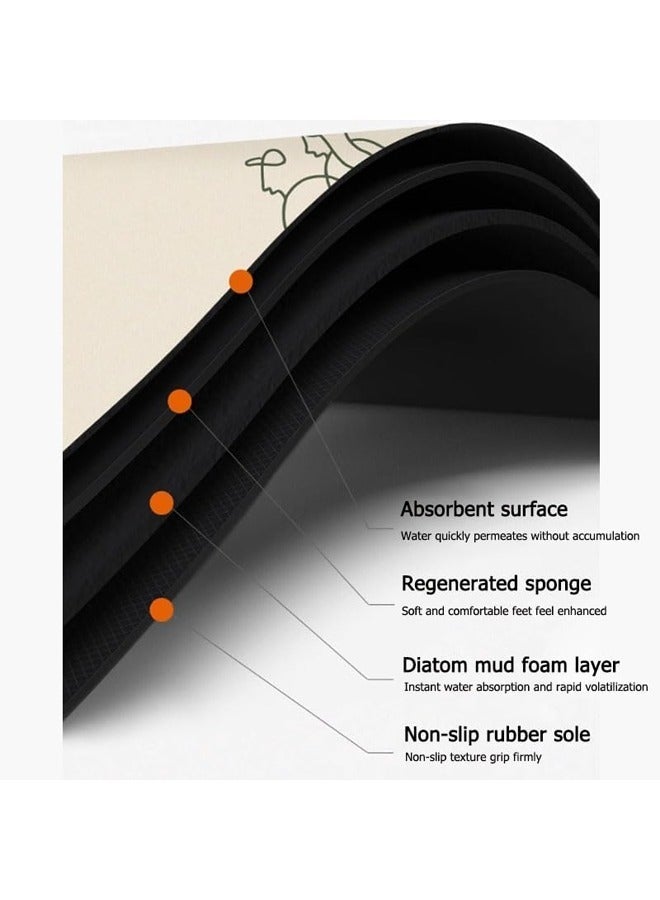 Bathroom carpet, non-slip bath mat, strong water absorption, durable, machine washable, suitable for shower room, toilet - Image 3