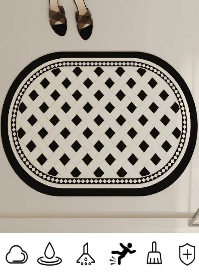 Bathroom carpet, non-slip bath mat, strong water absorption, durable, machine washable, suitable for shower room, toilet - Image 1