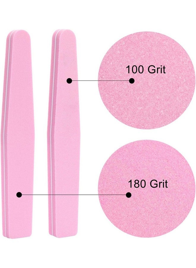 LoveBB Nail Buffers 20 Pack 100/180 Grit Nail Buffer Block Sponge Buffing Nail File for Acrylic/Natural Nails, Pink - Image 2
