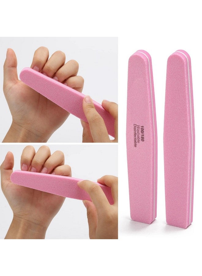 LoveBB Nail Buffers 20 Pack 100/180 Grit Nail Buffer Block Sponge Buffing Nail File for Acrylic/Natural Nails, Pink - Image 5