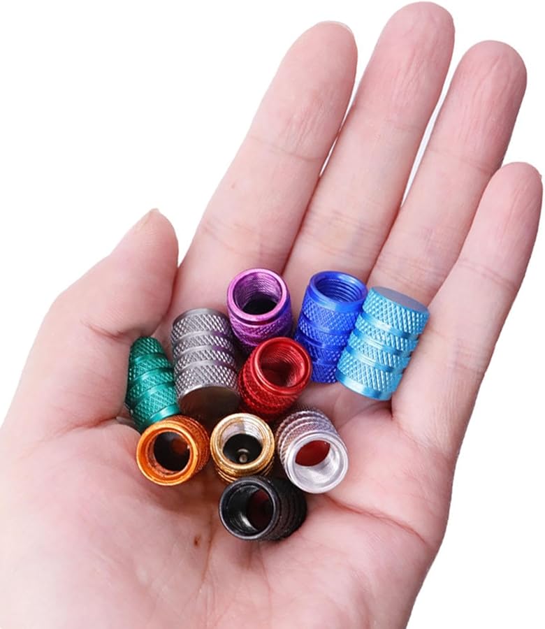 صمام إطار برتقالي مع حلقة مطاطية O، 4 قطع للدراجات والدراجات النارية - Image 3