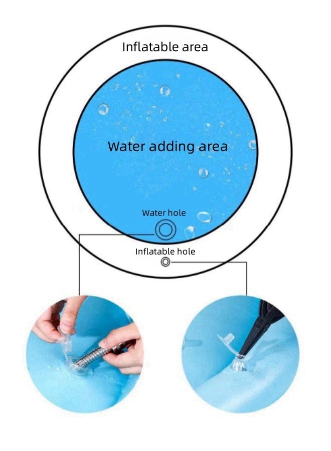 حصيرة ماء مستديرة قابلة للنفخ - Image 4