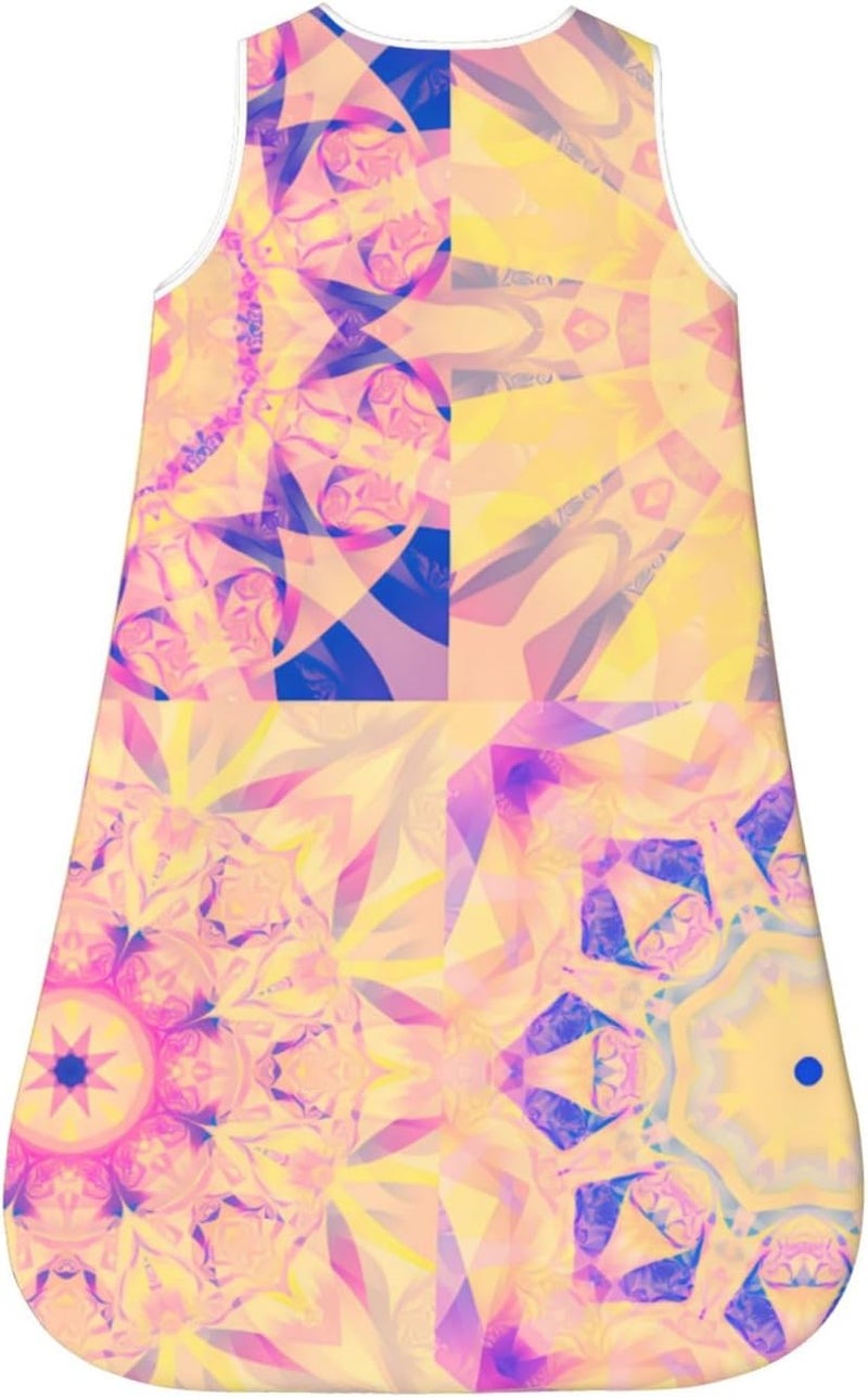 Abstract Background Colorful Kaleidoscope Baby Wearable Blanket Infant Boys Girls Sleeping Bags for Newborn Medium - Image 2