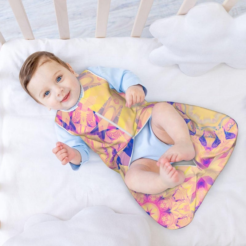 Abstract Background Colorful Kaleidoscope Baby Wearable Blanket Infant Boys Girls Sleeping Bags for Newborn Medium - Image 3