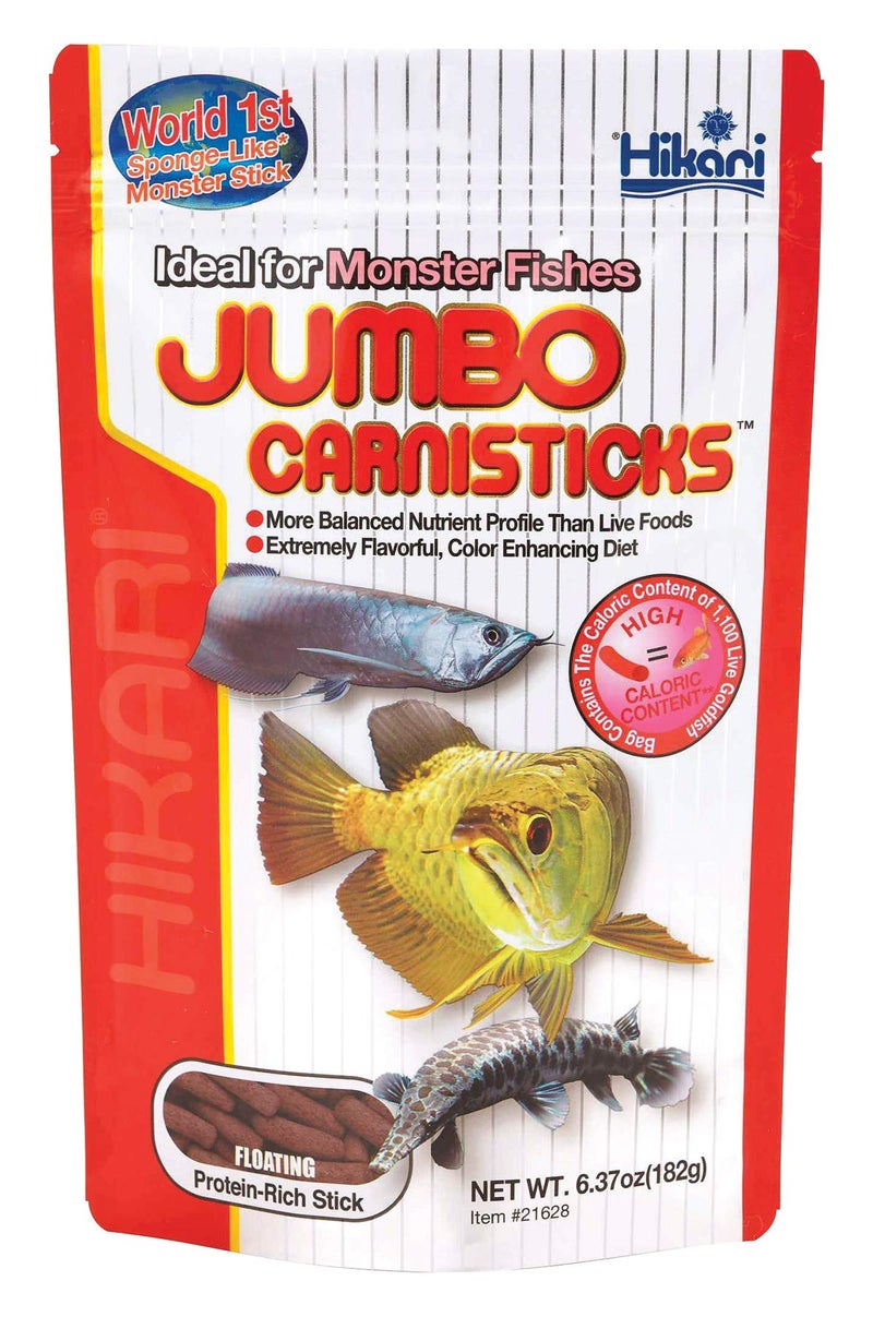 Hikari Tropical Jumbo Carnisticks Fish Food, 6.37 oz (182g) - Image 1