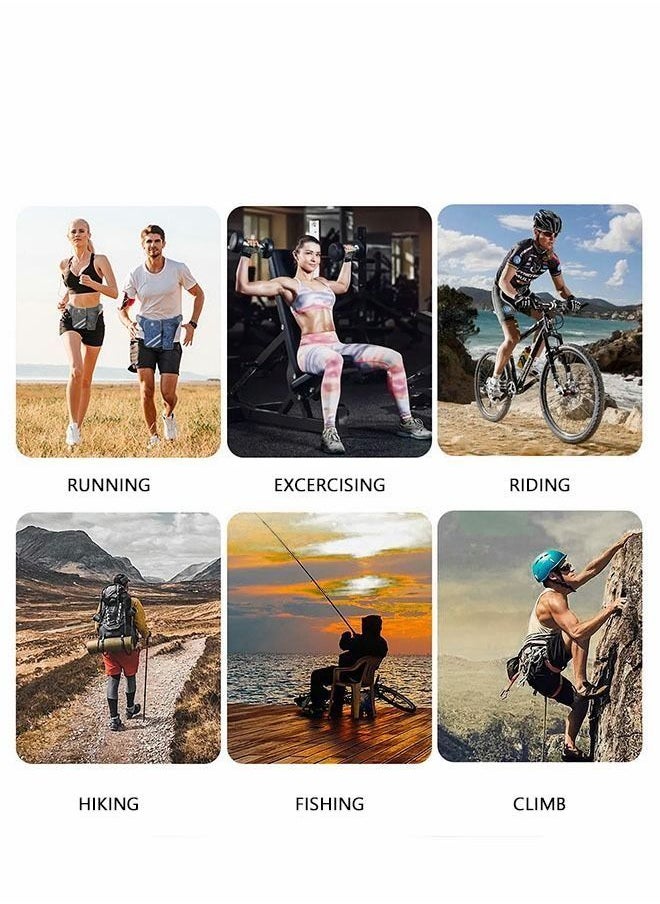 MIXDE - Running Waist Belt Bag with Water Bottle Smart Phone Holder Elastic Strap for Fitness Jogging Hiking Travel - Image 1
