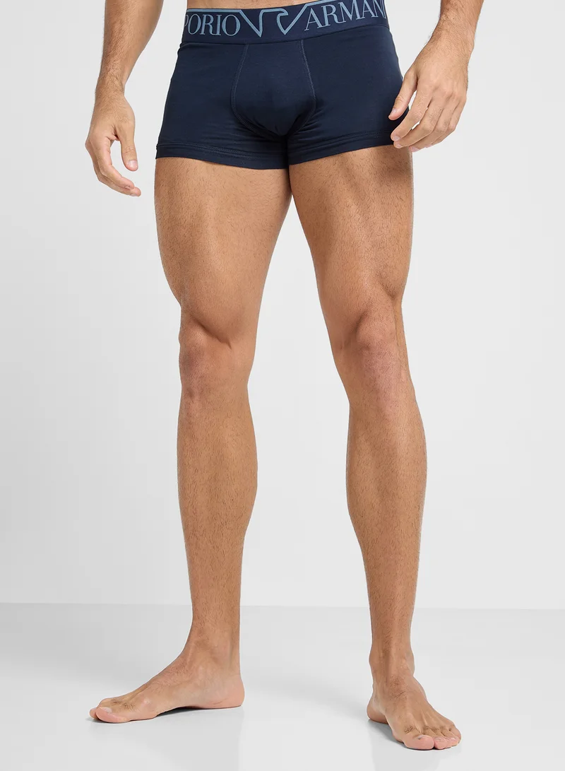 EMPORIO ARMANI Logo Crew Neck T-Shirt & Trunks Set