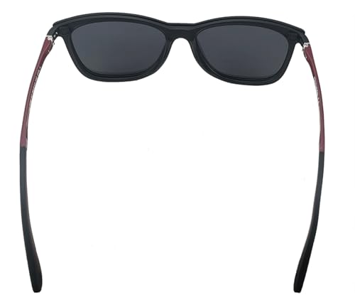 Circleperson Clip on Sunglasses 2 in 1 Magnetic glasses Polarized for Men Women (Black/plum) - Image 5