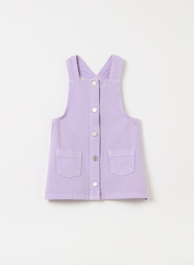 او في اس Denim pinafore with pockets