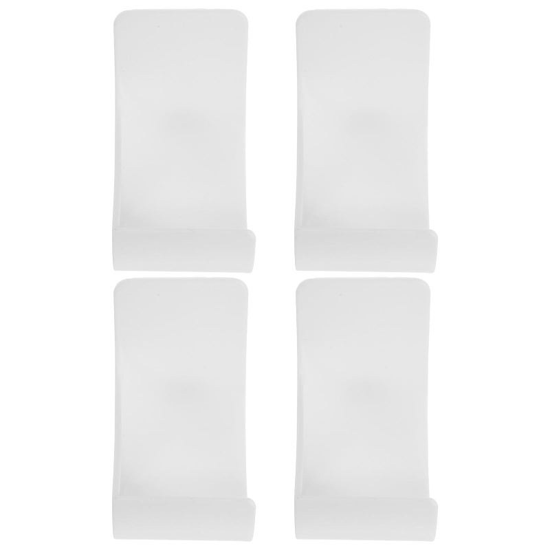 White Wall Mounted Kitchen Storage Rack And Garbage Bag Organizer 4pcs - Image 2