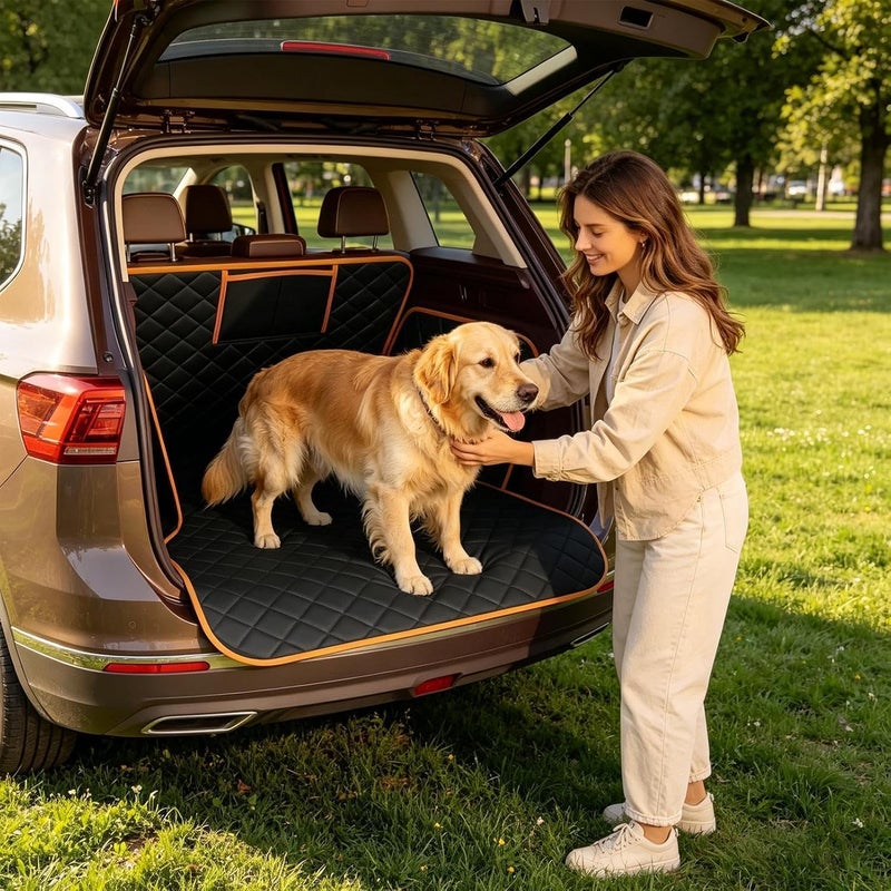 Cargo Liner, Heavy Duty, 169x175cm, Waterproof Dog Cargo Cover, Nonslip Dog Seat Cover with Bumpēr Flap Protector, Anti Slip, for Sedan, SUVs, Car, Automotive, Trucks, Travel - Image 3
