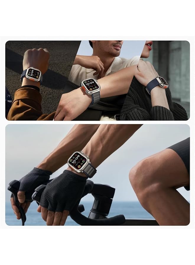 erorex Metal Bumper Case For Watch Series 9 8 7 45Mm Protector Rugged Bumper 45 Mm With Back Cover Raised Edge Screen Protection Titanium Original - Image 2