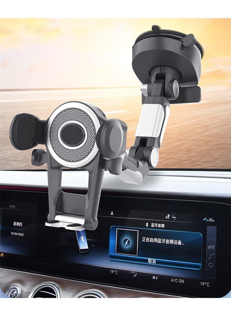حامل موبايل للسيارة ، شفط فائق ومستقر ، حامل هاتف خليوي عالمي بدون استخدام اليدين للوحة القيادة للسيارة الزجاج الأمامي حامل السيارة لأجهزة iPhone و Samsung وجميع الهواتف الذكية والسيارات - Image 1